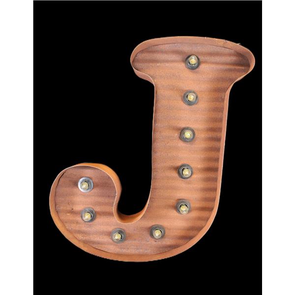 Metal Lighted Letter "J"- 24" X 18"