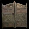 Image 1 : 2 Large Latticed Doors- Hand Forged Hardware- 84" X 39.5" Each