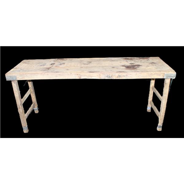 Primitive Wooden Table- 30.5" X 69" X 22"