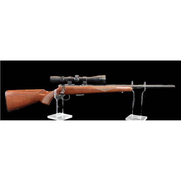 CZ Model 455 Bolt Action Rifle- 2 Barrels- .22 LR + .17 HMR- 20.5" Barrels- Checkered- 3X9 Leupold S