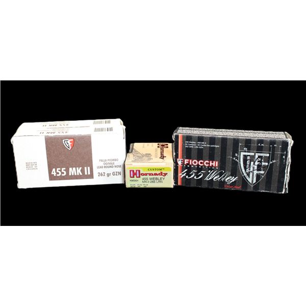 136 Rounds Of .455 Webley Factory Ammo- 39 Brass