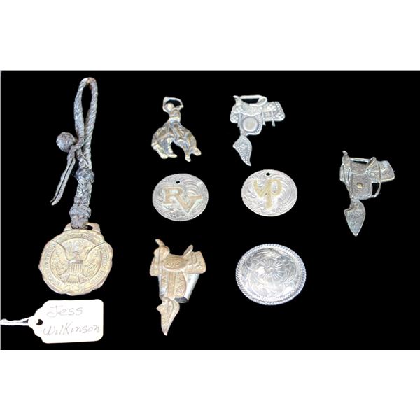 8 Misc. Cowboy Fobs- One Is Silver- Ernie Morris Collection