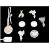 Image 5 : 8 Misc. Cowboy Fobs- One Is Silver- Ernie Morris Collection