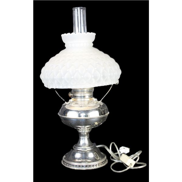 Rayo Electric Table Lamp- Converted From Kerosene- 21"H X 11" Shade