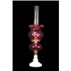 Image 1 : US Made Kerosene Lamp With Cranberry Glass