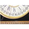 Image 2 : WM L Gilbert Clock Co Wall Clock- Oak- Carved- Key- Very Good Condition- 37" X 16.5" X 4.5"