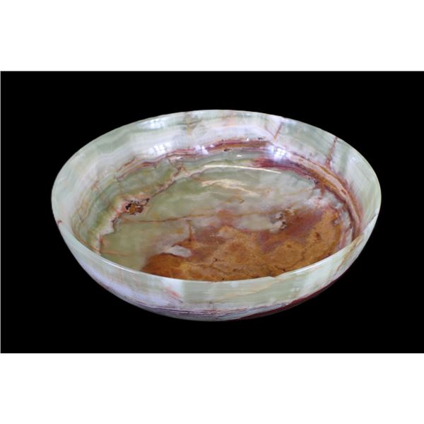 Vintage Alabaster Bowl- Small Chip In Rim- 4" X 14"