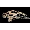 Image 1 : Mexican Silver Inlaid Bit- Ported With Rollers- Slobber Bar- Rein Chains- Fair Condition