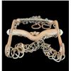 Image 3 : Mexican Silver Inlaid Bit- Ported With Rollers- Slobber Bar- Rein Chains- Fair Condition