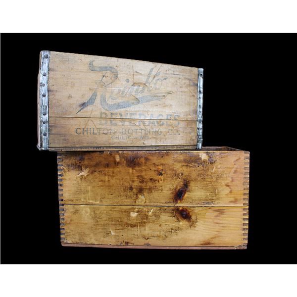 Reinko Beverage Wooden Box- 8.5" X 16" X 10.5"- Dupoint Explosion Wooden  Dovetailed Box- 9.5" X 18"