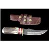 Image 1 : New Damascus Knife With Sheath- 4.75" Blade- 4" Handle