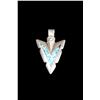 Image 1 : Marked 925 And Turquoise Arrow Head Necklace- Ernie Morris Collection