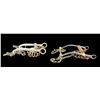 Image 3 : 2 Engraved Mexican Bits- Rein Chains- Fair Condition