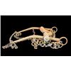 Image 3 : Silver Inlaid Mexican Bit- Ported With Rollers- Rein Chains- Decent Condition