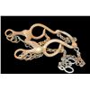 Image 1 : Silver Inlaid Mexican Bit- Snake Cheek- Curb Mouth- Slobber Bar- Rein Chains- Decent Condition
