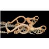 Image 3 : Silver Inlaid Mexican Bit- Snake Cheek- Curb Mouth- Slobber Bar- Rein Chains- Decent Condition