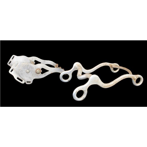 Marked Don Ricardo Engraved Aluminum Bar Bit- Marked Crockett Aluminum Curb Bit