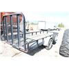 Image 3 : 2010 PJTM Single Axle Flatbed Trailer With 10" Rails- 14' X 5'- Spare- Pulls Good- Fair Condition- C