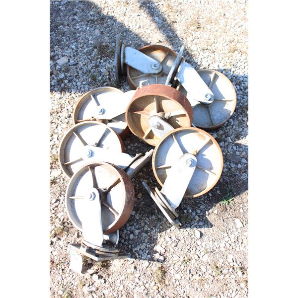 7 Heavy Duty Metal Casters- 10"