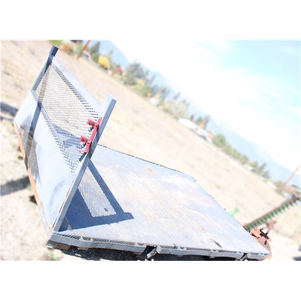 12' X 7' X 3" Diamond Plate Flatbed With Headache Rack And  Stake Pockets- Set Up For  Dual Tanks- R