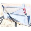 Image 2 : 12' X 7' X 3" Diamond Plate Flatbed With Headache Rack And  Stake Pockets- Set Up For  Dual Tanks- R