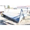 Image 3 : 12' X 7' X 3" Diamond Plate Flatbed With Headache Rack And  Stake Pockets- Set Up For  Dual Tanks- R
