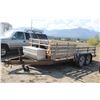 Image 2 : 1987 Home Made 16' X 6' Flatbed Trailer- Heavy Duty- Poor Rubber- Better Built Diamond Plate Toolbox