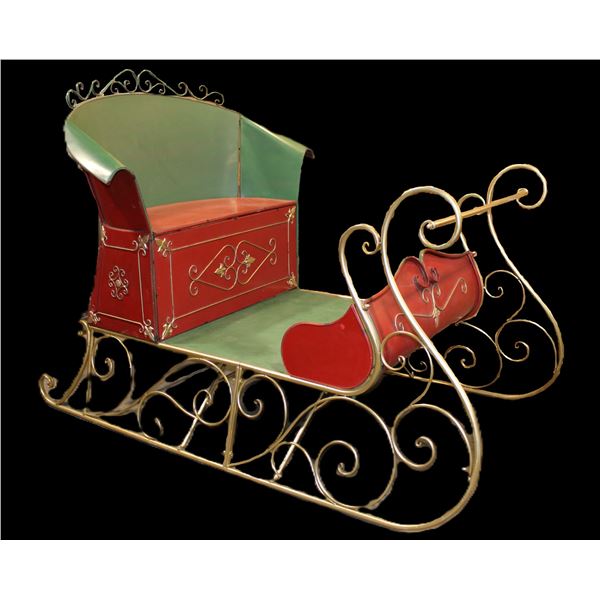 Ornamental Metal Christmas Sleigh- 60" X 80" X 41"