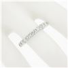 Image 3 : NEW 14k White Gold 1.14 ctw Round Shared Prong Diamond Classic Wedding Band Ring