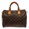 Image 1 : Louis Vuitton Brown Monogram Canvas Leather Speedy 30 Satchel Bag