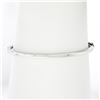 Image 2 : 14k White Gold 6.7" 1.25 ctw Round Prong Diamond Stack Hinged Open Bangle Bracel
