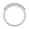 Image 8 : 18k White Gold 1.24 ctw Round Ideal Low Profile Diamond 5 Stone Stack Band Ring