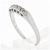 Image 7 : Vintage 18k White Gold 0.05 ctw Round Pave Diamond Stackable Wedding Band Ring
