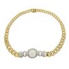 Image 5 : 18k Gold South Sea Pearl & 7.65 ctw Diamond Curb Link Necklace & Bracelet Set