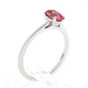 Image 9 : NEW 14K White Gold GIA Oval Orangy-Pink Padparadscha Sapphire Solitaire Ring