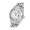 Image 3 : Rolex Ladies Stainless Steel Silver Index Fluted Bezel Date Wristwatch