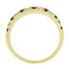 Image 7 : 14K Gold 0.53 ctw Alternating Round Brilliant Ruby & Diamond Prong Stack Band Ri