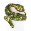 Image 1 : Vintage 18k Yellow Gold Multicolor Enamel w/ Spots Textured Snake Wrap Band Ring