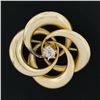 Image 2 : Antique Victorian 14k Yellow Gold Infinity Love Knot Brooch w/ Old Cut Diamond