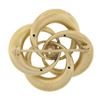 Image 3 : Antique Victorian 14k Yellow Gold Infinity Love Knot Brooch w/ Old Cut Diamond