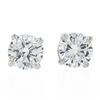 Image 2 : NEW Platinum 0.87 ctw GIA Certified Round Brilliant Diamond 4 Prong Stud Earring