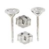 Image 3 : New 14k White Gold 0.26 ctw Martini Bezel Round Brilliant Diamond Stud Earrings