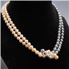 Image 2 : Majorica Simulated Pearl & Sterling Silver Two-Tone Double Strand Necklace
