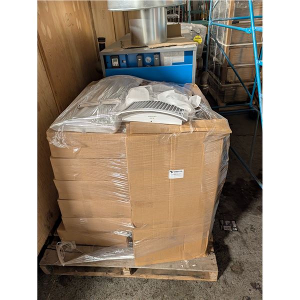 PALLET OF WHITE DUCTING GRILLES