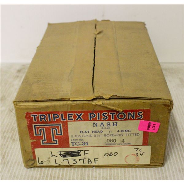 TRIPLEX TC-34 PISTON SET 6 NASH FLATHEAD .060