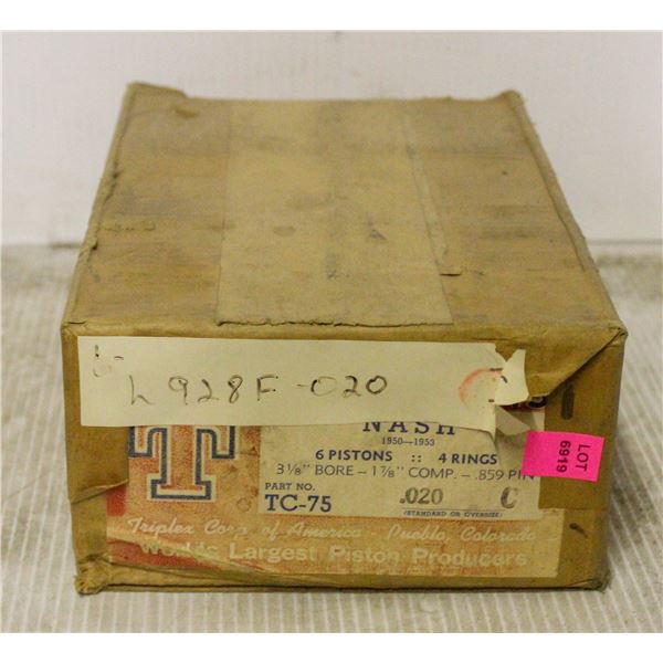 TRIPLEX TC-75 PISTON SET 6 NASH 6CYL 1949-54 .020