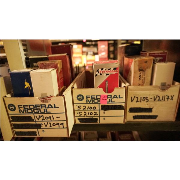 1/2 SHELF LOT - ASSORTED ENGINE VALVES