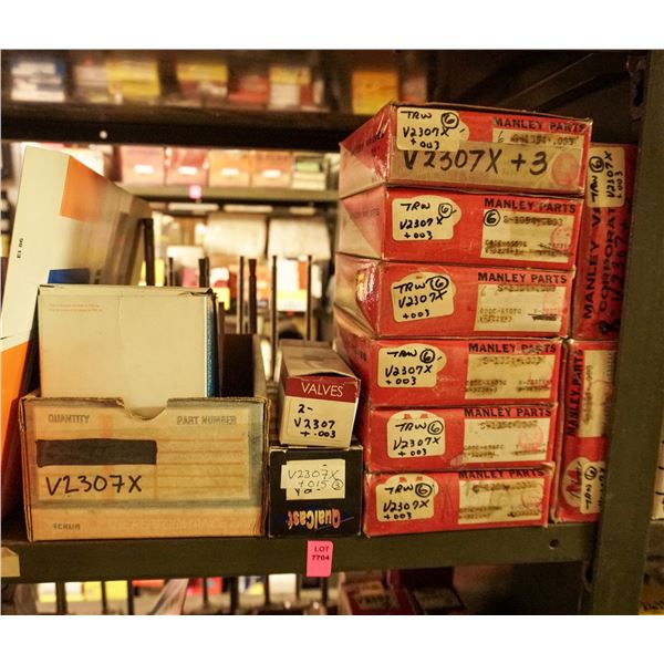 1/2 SHELF LOT - ASSORTED ENGINE VALVES