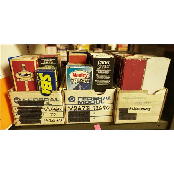 1/2 SHELF LOT - ASSORTED ENGINE VALVES