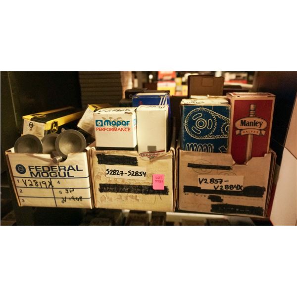 1/2 SHELF LOT - ASSORTED ENGINE VALVES